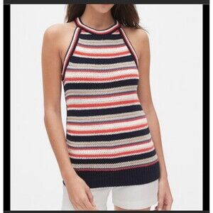 GAP Multi color High-Neck Sweater Tank Top Sz Medium